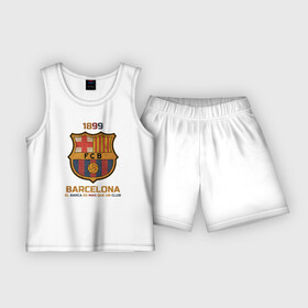 Детская пижама с шортами хлопок с принтом Barcelona2 в Кировске,  |  | barcelona | football | барса | барселона | примера | футбол | чемпионат испании