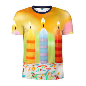 Мужская футболка 3D спортивная с принтом Цвета радости в Кировске, 100% полиэстер с улучшенными характеристиками | приталенный силуэт, круглая горловина, широкие плечи, сужается к линии бедра | арт | новинки | огонь | подарок | радуга | яркие