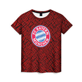 Женская футболка 3D с принтом Bayern munich в Кировске, 100% полиэфир ( синтетическое хлопкоподобное полотно) | прямой крой, круглый вырез горловины, длина до линии бедер | bavaria | munchen | бавария | мюнхен