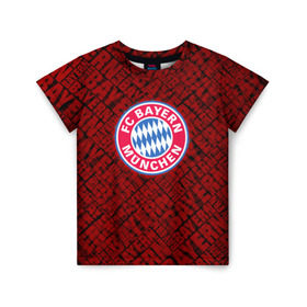 Детская футболка 3D с принтом Bayern munich в Кировске, 100% гипоаллергенный полиэфир | прямой крой, круглый вырез горловины, длина до линии бедер, чуть спущенное плечо, ткань немного тянется | bavaria | munchen | бавария | мюнхен