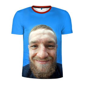 Мужская футболка 3D спортивная с принтом Mcgregor smile в Кировске, 100% полиэстер с улучшенными характеристиками | приталенный силуэт, круглая горловина, широкие плечи, сужается к линии бедра | conor | macgregor | макгрегор