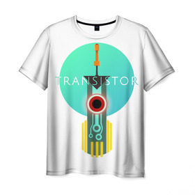 Мужская футболка 3D с принтом Транзистор | Меч в Кировске, 100% полиэфир | прямой крой, круглый вырез горловины, длина до линии бедер | red | transistor | меч. лого | транзистор