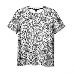 Мужская футболка 3D с принтом Мандала в Кировске, 100% полиэфир | прямой крой, круглый вырез горловины, длина до линии бедер | абстракт | орнамент | узор