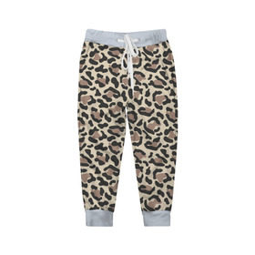 Детские брюки 3D с принтом Шкура леопарда 3 в Кировске, 100% полиэстер | манжеты по низу, эластичный пояс регулируется шнурком, по бокам два кармана без застежек, внутренняя часть кармана из мелкой сетки | африка | дикие | животные | леопард