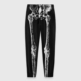 Мужские брюки 3D с принтом Halloween скелет в Кировске, 100% полиэстер | манжеты по низу, эластичный пояс регулируется шнурком, по бокам два кармана без застежек, внутренняя часть кармана из мелкой сетки | скелет