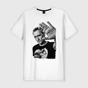 Мужская футболка премиум с принтом Paul van Dyk (retro style) в Кировске, 92% хлопок, 8% лайкра | приталенный силуэт, круглый вырез ворота, длина до линии бедра, короткий рукав | 