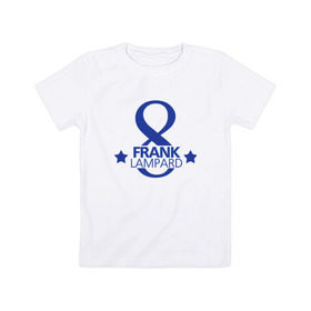 Детская футболка хлопок с принтом Фрэнк Лэмпард в Кировске, 100% хлопок | круглый вырез горловины, полуприлегающий силуэт, длина до линии бедер | frank lanpard | фрэнк лэмпард | челси