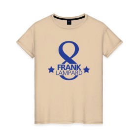 Женская футболка хлопок с принтом Фрэнк Лэмпард в Кировске, 100% хлопок | прямой крой, круглый вырез горловины, длина до линии бедер, слегка спущенное плечо | frank lanpard | фрэнк лэмпард | челси
