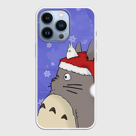 Чехол для iPhone 13 Pro с принтом Тоторо и снег в Кировске,  |  | totoro | аниме | новогодние аниме | новый год | рождественские аниме | тоторо