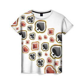 Женская футболка 3D с принтом World Poker в Кировске, 100% полиэфир ( синтетическое хлопкоподобное полотно) | прямой крой, круглый вырез горловины, длина до линии бедер | азарт | игра | карты | новинки | покер | популярное
