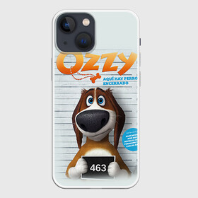 Чехол для iPhone 13 mini с принтом Ozzy в Кировске,  |  | dog | fast furry | бигль | большой собачий побег | мартин | мультфильм | оззи | побег | свободу разношерстным | собака