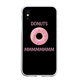 Чехол для iPhone XS Max матовый с принтом Donuts в Кировске, Силикон | Область печати: задняя сторона чехла, без боковых панелей | simpsons