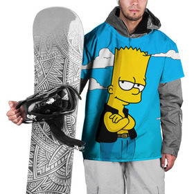 Накидка на куртку 3D с принтом Барт Симпсон в Кировске, 100% полиэстер |  | Тематика изображения на принте: simpsons