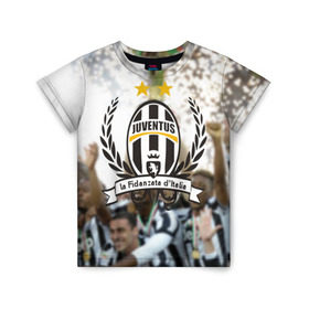 Детская футболка 3D с принтом Juventus5 в Кировске, 100% гипоаллергенный полиэфир | прямой крой, круглый вырез горловины, длина до линии бедер, чуть спущенное плечо, ткань немного тянется | football | juve | juventus | seria a | бьянконери | серия а | футбол | чемпионат италии | юве | ювентус