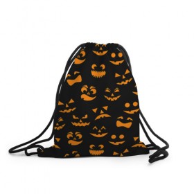 Рюкзак-мешок 3D с принтом Хэллуин 6 в Кировске, 100% полиэстер | плотность ткани — 200 г/м2, размер — 35 х 45 см; лямки — толстые шнурки, застежка на шнуровке, без карманов и подкладки | 31 октября | halloween | паутина | привидения | теги: хелоуин | хеллоуин | черепа