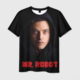 Мужская футболка 3D с принтом Мистер робот 5 в Кировске, 100% полиэфир | прямой крой, круглый вырез горловины, длина до линии бедер | Тематика изображения на принте: mr.robot | рами малек | эллиот алдерсон