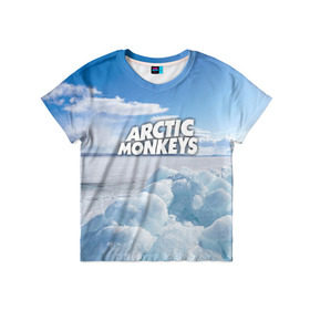Детская футболка 3D с принтом Arctic Monkeys в Кировске, 100% гипоаллергенный полиэфир | прямой крой, круглый вырез горловины, длина до линии бедер, чуть спущенное плечо, ткань немного тянется | Тематика изображения на принте: 
