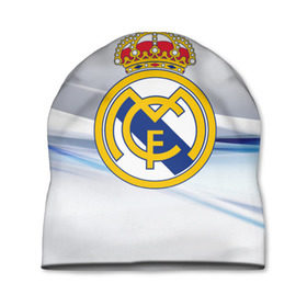Шапка 3D с принтом Реал Мадрид в Кировске, 100% полиэстер | универсальный размер, печать по всей поверхности изделия | real madrid | испания | португалия