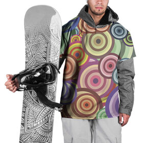 Накидка на куртку 3D с принтом Радуга добра в Кировске, 100% полиэстер |  | круги | паттерн | разноцветный