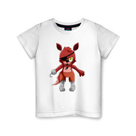 Детская футболка хлопок с принтом Foxy в Кировске, 100% хлопок | круглый вырез горловины, полуприлегающий силуэт, длина до линии бедер | five nights at freddys | foxy | фнаф