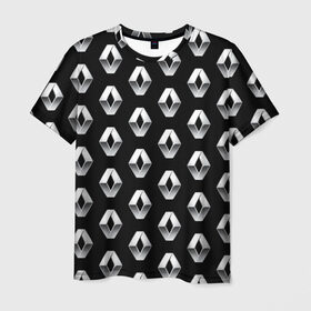 Мужская футболка 3D с принтом Renault в Кировске, 100% полиэфир | прямой крой, круглый вырез горловины, длина до линии бедер | Тематика изображения на принте: рено