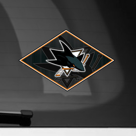 Наклейка на автомобиль с принтом NHL: Sharks в Кировске, ПВХ |  | Тематика изображения на принте: 