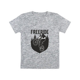 Детская футболка хлопок с принтом Freeride в Кировске, 100% хлопок | круглый вырез горловины, полуприлегающий силуэт, длина до линии бедер | iceberg