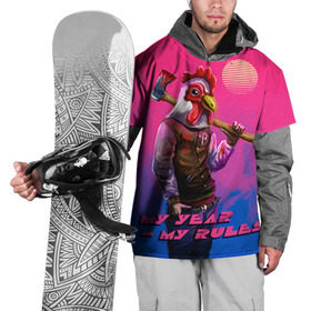 Накидка на куртку 3D с принтом My Year, my rules! в Кировске, 100% полиэстер |  | Тематика изображения на принте: hotline miami