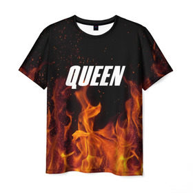 Мужская футболка 3D с принтом Queen в Кировске, 100% полиэфир | прямой крой, круглый вырез горловины, длина до линии бедер | rok | куин | меркури | музыка | панк | рок | фреди