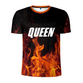 Мужская футболка 3D спортивная с принтом Queen в Кировске, 100% полиэстер с улучшенными характеристиками | приталенный силуэт, круглая горловина, широкие плечи, сужается к линии бедра | rok | куин | меркури | музыка | панк | рок | фреди