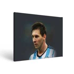 Холст прямоугольный с принтом Leo Messi в Кировске, 100% ПВХ |  | fc barcelona | football | lionel messi | messi | аргентина | барса | лео месси | фк барселона | футбол