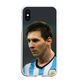 Чехол для iPhone XS Max матовый с принтом Leo Messi в Кировске, Силикон | Область печати: задняя сторона чехла, без боковых панелей | fc barcelona | football | lionel messi | messi | аргентина | барса | лео месси | фк барселона | футбол