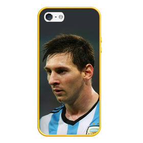 Чехол для iPhone 5/5S матовый с принтом Leo Messi в Кировске, Силикон | Область печати: задняя сторона чехла, без боковых панелей | fc barcelona | football | lionel messi | messi | аргентина | барса | лео месси | фк барселона | футбол