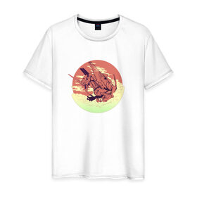 Мужская футболка хлопок с принтом Evangelion в Кировске, 100% хлопок | прямой крой, круглый вырез горловины, длина до линии бедер, слегка спущенное плечо. | 