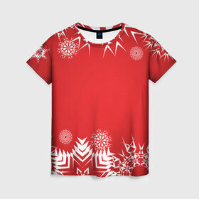 Женская футболка 3D с принтом Дуx рождества в Кировске, 100% полиэфир ( синтетическое хлопкоподобное полотно) | прямой крой, круглый вырез горловины, длина до линии бедер | Тематика изображения на принте: 
