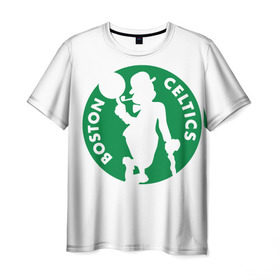 Мужская футболка 3D с принтом Boston Celtics в Кировске, 100% полиэфир | прямой крой, круглый вырез горловины, длина до линии бедер | 