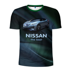 Мужская футболка 3D спортивная с принтом Nissan the best в Кировске, 100% полиэстер с улучшенными характеристиками | приталенный силуэт, круглая горловина, широкие плечи, сужается к линии бедра | nissan | авто | автомобиль | водитель | машина | ниссан | тачка