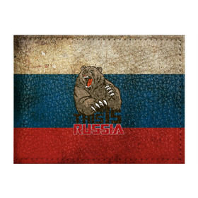 Обложка для студенческого билета с принтом This is Russia в Кировске, натуральная кожа | Размер: 11*8 см; Печать на всей внешней стороне | медведь | мишка | патриот | патриотизм | россия | руский | рф | страна | ярусский