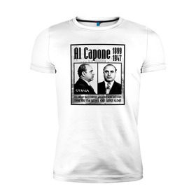 Мужская футболка премиум с принтом Аль Капоне в Кировске, 92% хлопок, 8% лайкра | приталенный силуэт, круглый вырез ворота, длина до линии бедра, короткий рукав | al capone | аль капоне | гангстер | мафия | чикаго