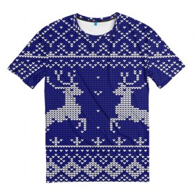 Мужская футболка 3D с принтом Свитер 2 в Кировске, 100% полиэфир | прямой крой, круглый вырез горловины, длина до линии бедер | ангел | ёлка | ель | зима | колокольчик | нг | новый год | олень | рождество | санта | снег