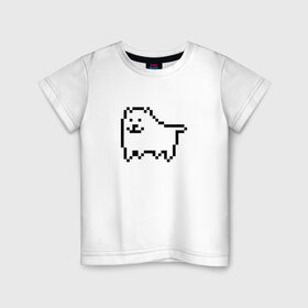 Детская футболка хлопок с принтом Undertale game doge в Кировске, 100% хлопок | круглый вырез горловины, полуприлегающий силуэт, длина до линии бедер | dog | андертейл | подземелье | собака