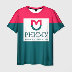Мужская футболка 3D с принтом РНИМУ в Кировске, 100% полиэфир | прямой крой, круглый вырез горловины, длина до линии бедер | врач | врачи | доктор | профессии | профессия | работа | хирург