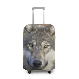 Чехол для чемодана 3D с принтом Волк в Кировске, 86% полиэфир, 14% спандекс | двустороннее нанесение принта, прорези для ручек и колес | волк | волки | волчата | волчонок | хищник