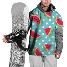Накидка на куртку 3D с принтом Арбузный рай в Кировске, 100% полиэстер |  | berry | eat | fruit | pattern | sweet | watermelon | арбуз | еда | сладость | узор | фрукт | ягода