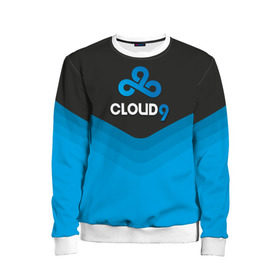 Детский свитшот 3D с принтом Cloud 9 Uniform в Кировске, 100% полиэстер | свободная посадка, прямой крой, мягкая тканевая резинка на рукавах и понизу свитшота | counter strike | cs go | swat | terrorist | контр страйк | кс го | спецназ