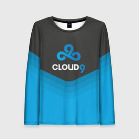 Женский лонгслив 3D с принтом Cloud 9 Uniform в Кировске, 100% полиэстер | длинные рукава, круглый вырез горловины, полуприлегающий силуэт | Тематика изображения на принте: counter strike | cs go | swat | terrorist | контр страйк | кс го | спецназ