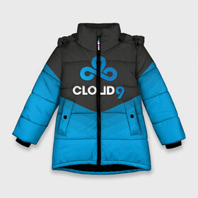 Зимняя куртка для девочек 3D с принтом Cloud 9 Uniform в Кировске, ткань верха — 100% полиэстер; подклад — 100% полиэстер, утеплитель — 100% полиэстер. | длина ниже бедра, удлиненная спинка, воротник стойка и отстегивающийся капюшон. Есть боковые карманы с листочкой на кнопках, утяжки по низу изделия и внутренний карман на молнии. 

Предусмотрены светоотражающий принт на спинке, радужный светоотражающий элемент на пуллере молнии и на резинке для утяжки. | counter strike | cs go | swat | terrorist | контр страйк | кс го | спецназ