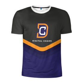 Мужская футболка 3D спортивная с принтом Digital Chaos Uniform в Кировске, 100% полиэстер с улучшенными характеристиками | приталенный силуэт, круглая горловина, широкие плечи, сужается к линии бедра | 