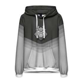 Мужская толстовка 3D с принтом G2 Esports Uniform в Кировске, 100% полиэстер | двухслойный капюшон со шнурком для регулировки, мягкие манжеты на рукавах и по низу толстовки, спереди карман-кенгуру с мягким внутренним слоем. | Тематика изображения на принте: counter strike | cs go | g2 esports | swat | terrorist | г2 еспорт | контр страйк | кс го | спецназ