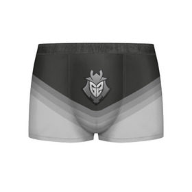 Мужские трусы 3D с принтом G2 Esports Uniform в Кировске, 50% хлопок, 50% полиэстер | классическая посадка, на поясе мягкая тканевая резинка | Тематика изображения на принте: counter strike | cs go | g2 esports | swat | terrorist | г2 еспорт | контр страйк | кс го | спецназ